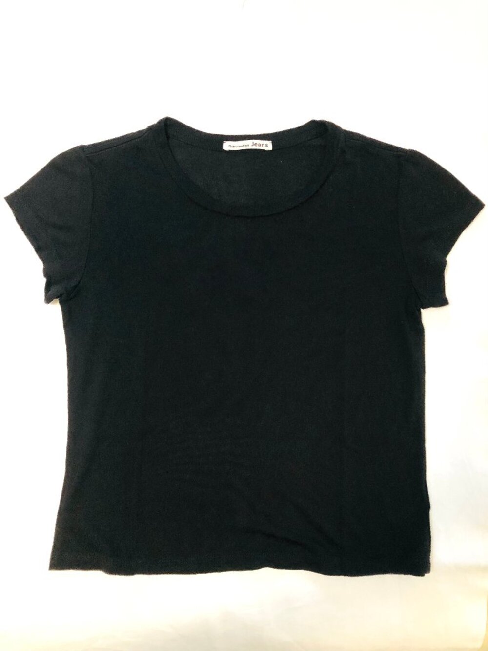Reformation Black T-Shirt Short Sleeves Soft and Lightweight Tencell Knit Size S
